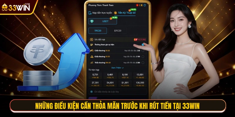 Những điều kiện cần thỏa mãn trước khi rút tiền tại 33WIN 
